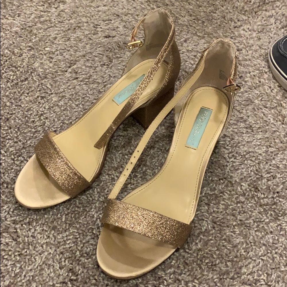 Sparkly sandal heels